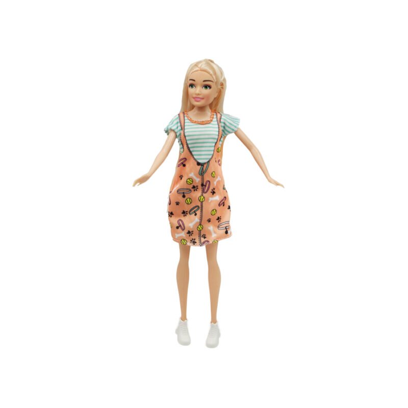 muÑeca con mascota y set de paseo — vista 3