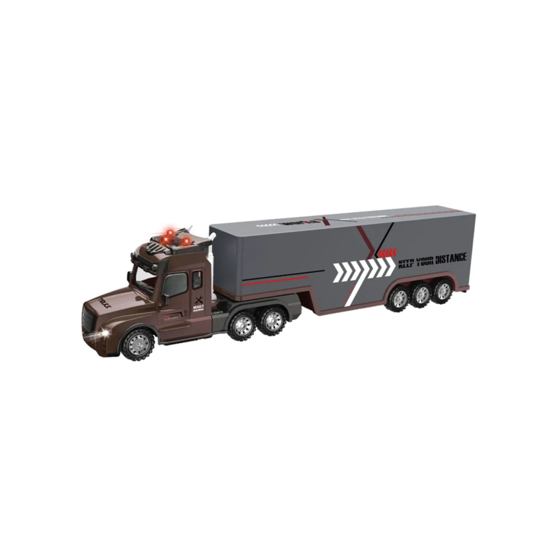 vehiculo a control remoto camion con remolque 2.4g con luz y sonido 60 cm aprox. de largo