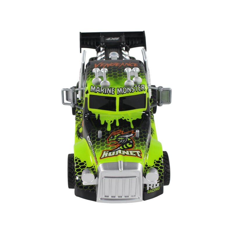 vehiculo a control remoto camion con luz, 2.4g 4 canales, lanza humo, escala 1:16, bateria recargable. — vista 7