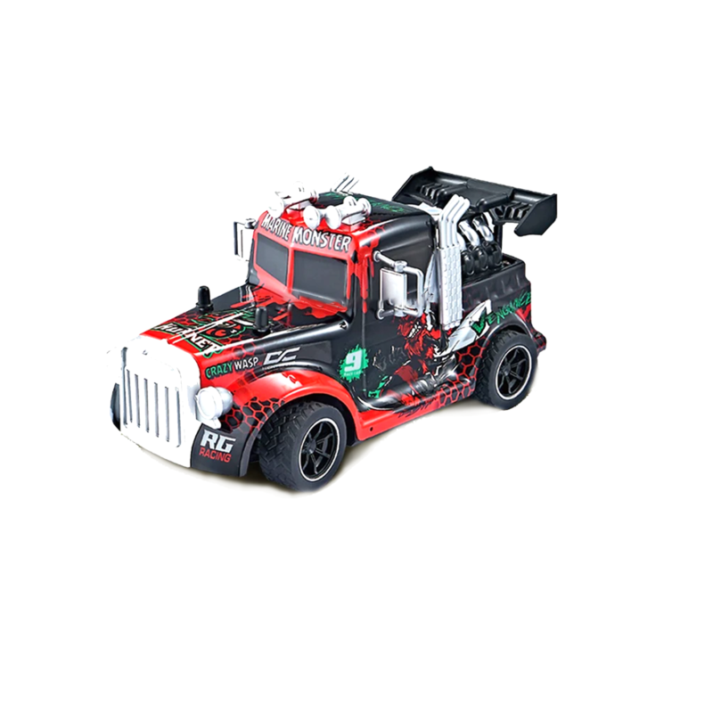 vehiculo a control remoto camion hornet con luz spray multi color (simulacion a control remoto de humo) 2.4g 4 canales red