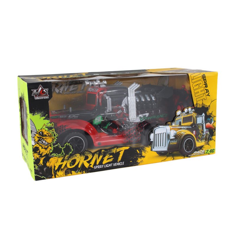 vehiculo a control remoto camion hornet con luz spray multi color (simulacion a control remoto de humo) 2.4g 4 canales red — vista 4