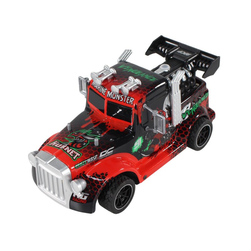vehiculo a control remoto camion hornet con luz spray multi color (simulacion a control remoto de humo) 2.4g 4 canales red — vista 6