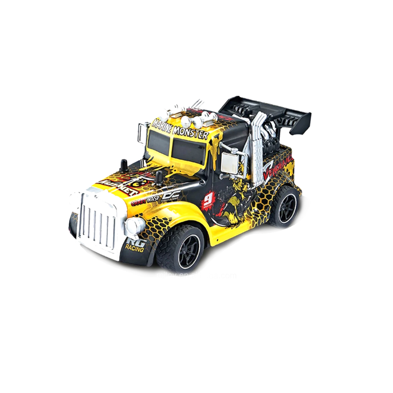 vehiculo a control remoto camion hornet con luz spray multi color (simulacion a control remoto de humo) 2.4g 4 canales yellow