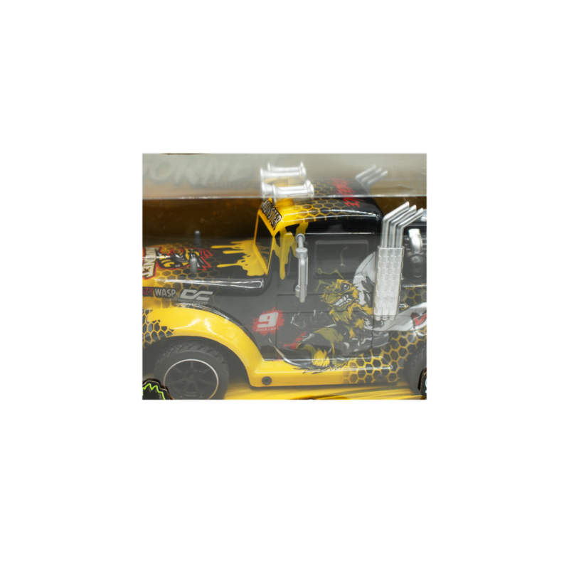 vehiculo a control remoto camion hornet con luz spray multi color (simulacion a control remoto de humo) 2.4g 4 canales yellow — vista 2