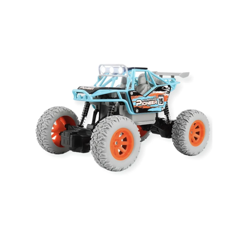 vehiculo a control remoto todoterreno con luz 27mhz, 4 canales blue