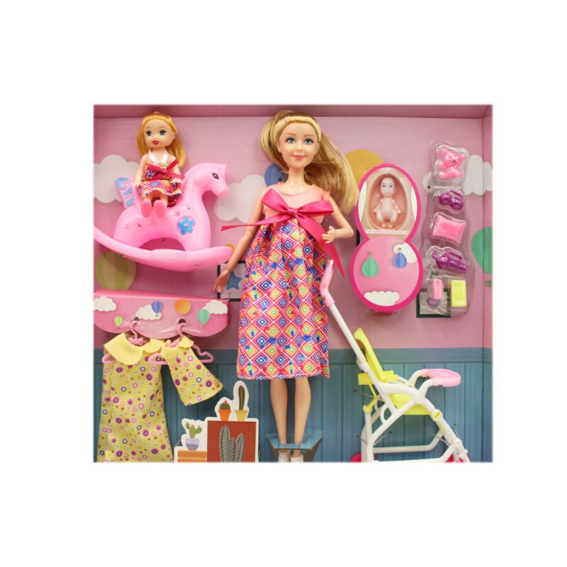 muÑeca gina incluye 2 bebes y accesorios