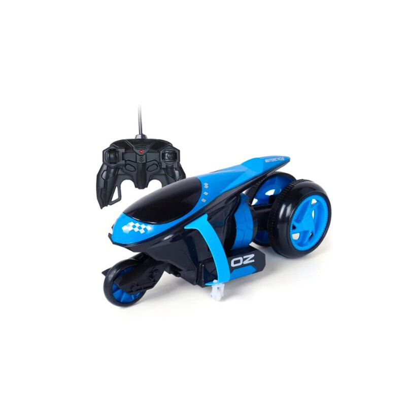 vehiculo a control remoto moto de acrobacias drift con luz 2.4g 4 canales blue — vista 2