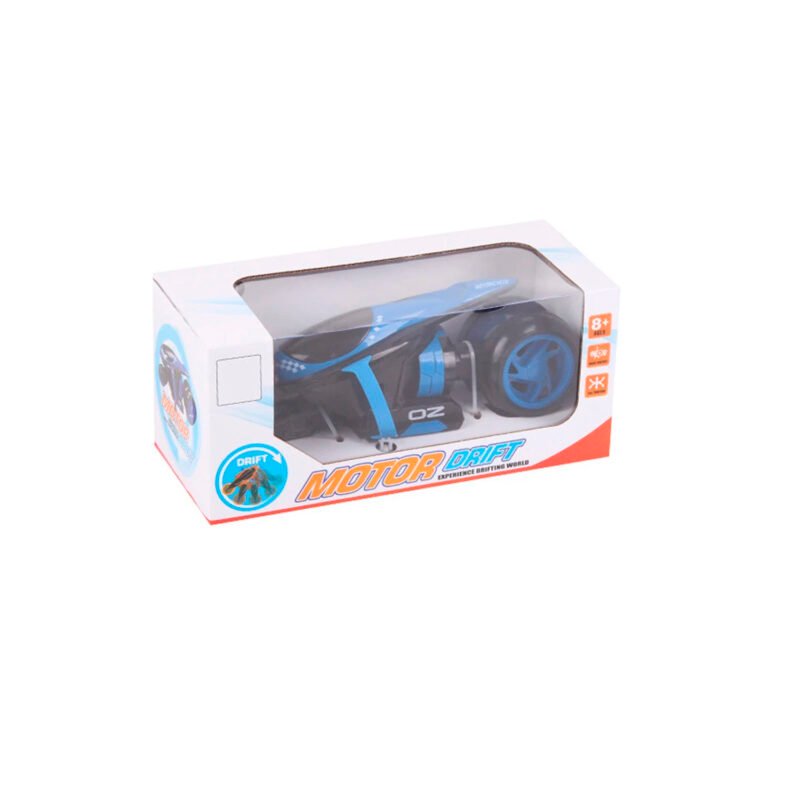 vehiculo a control remoto moto de acrobacias drift con luz 2.4g 4 canales blue — vista 3