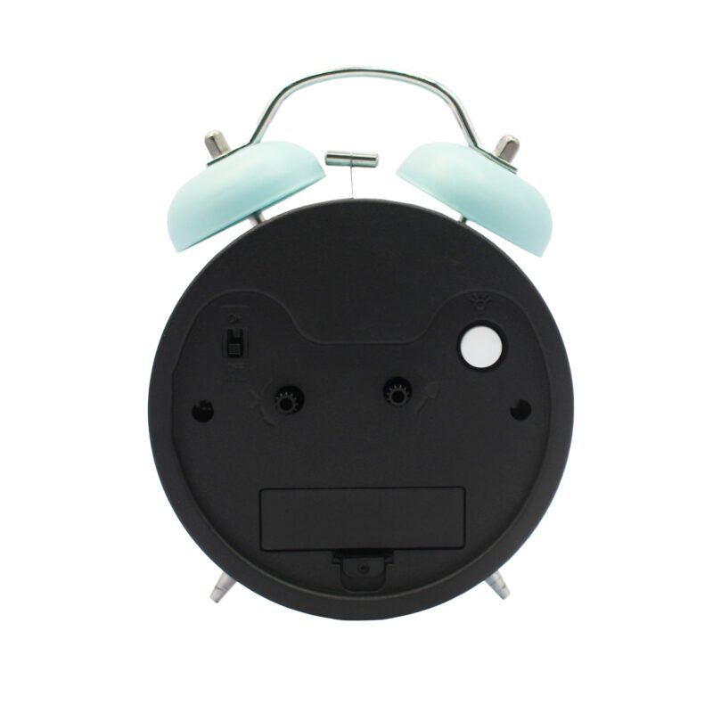 reloj despertador analogo silencioso con luz y campana blue — vista 2