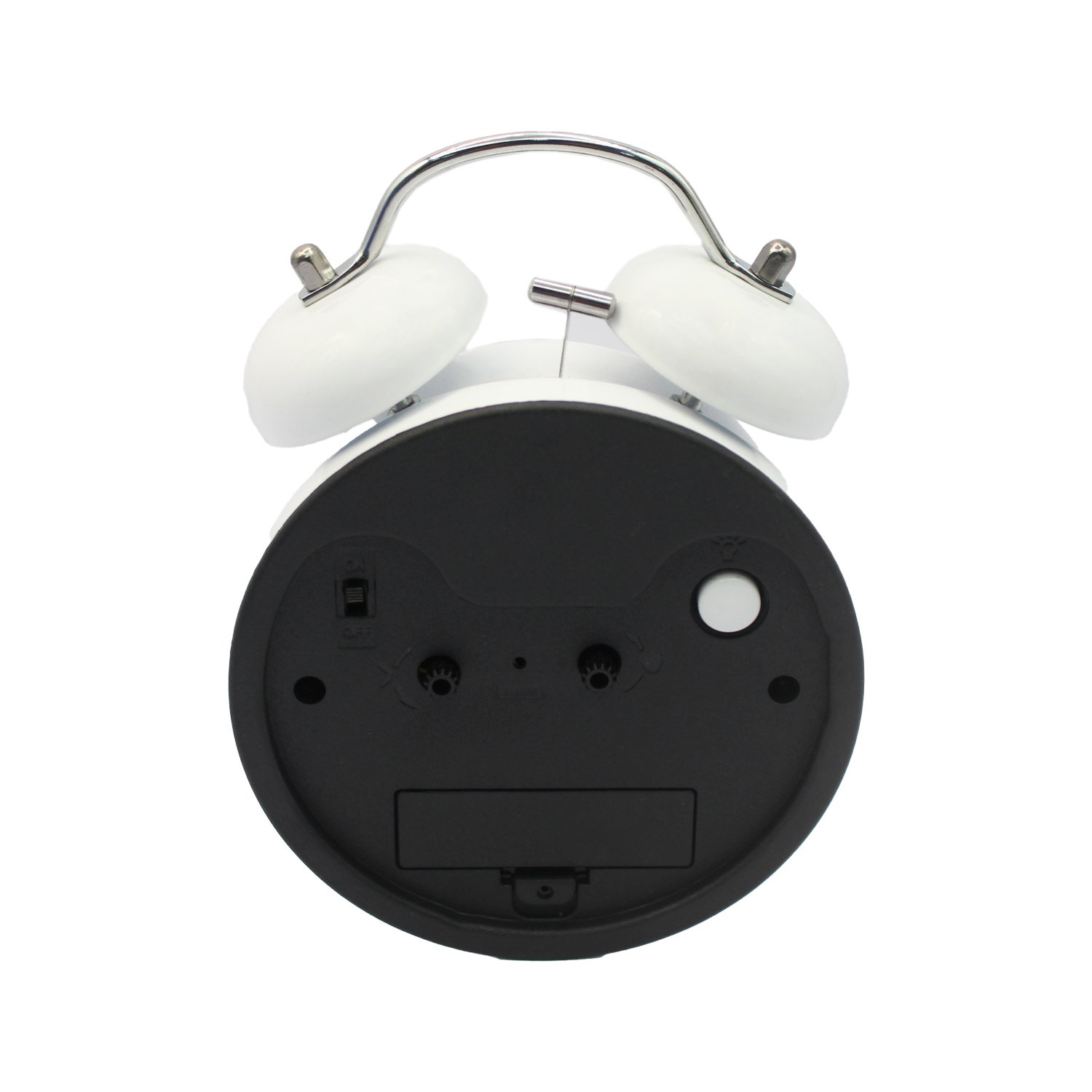 reloj despertador analogo silencioso con luz y campanawhite reloj despertador analogo silencioso con luz y campanawhite