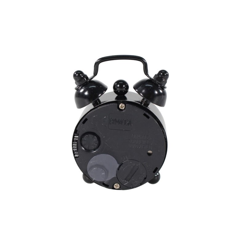 reloj despertador pequeÑo analogo con campana black — vista 3