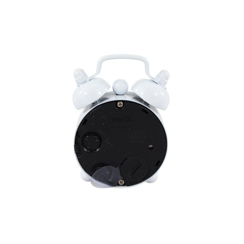 reloj despertador pequeÑo analogo con campanawhite — vista 3