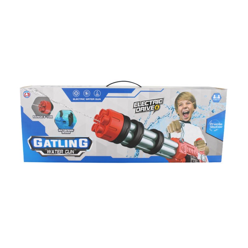 metralleta de agua electrica, recargable, rango 8 10m, para +3 aÑos. red