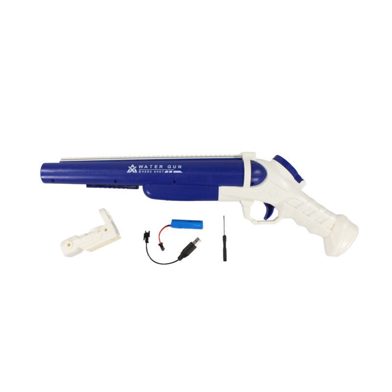 pistola de agua electrica, bateria recargable, 2 caÑones, alcance 8 12m, 200 disparos, tanque 300ml. — vista 2
