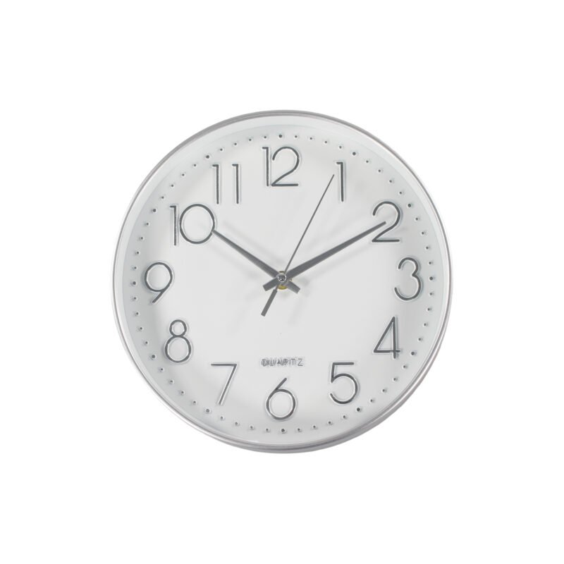 reloj mural 25cmwhite silver — vista 4