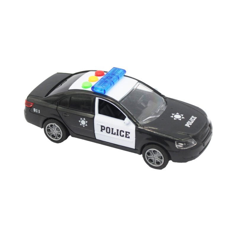 vehiculo a friccion policia con luz y sonido escala 1:32