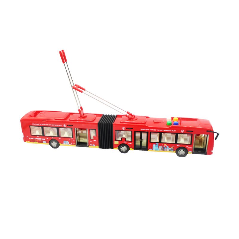 vehiculo a friccion bus con luz y sonido escala 1:16