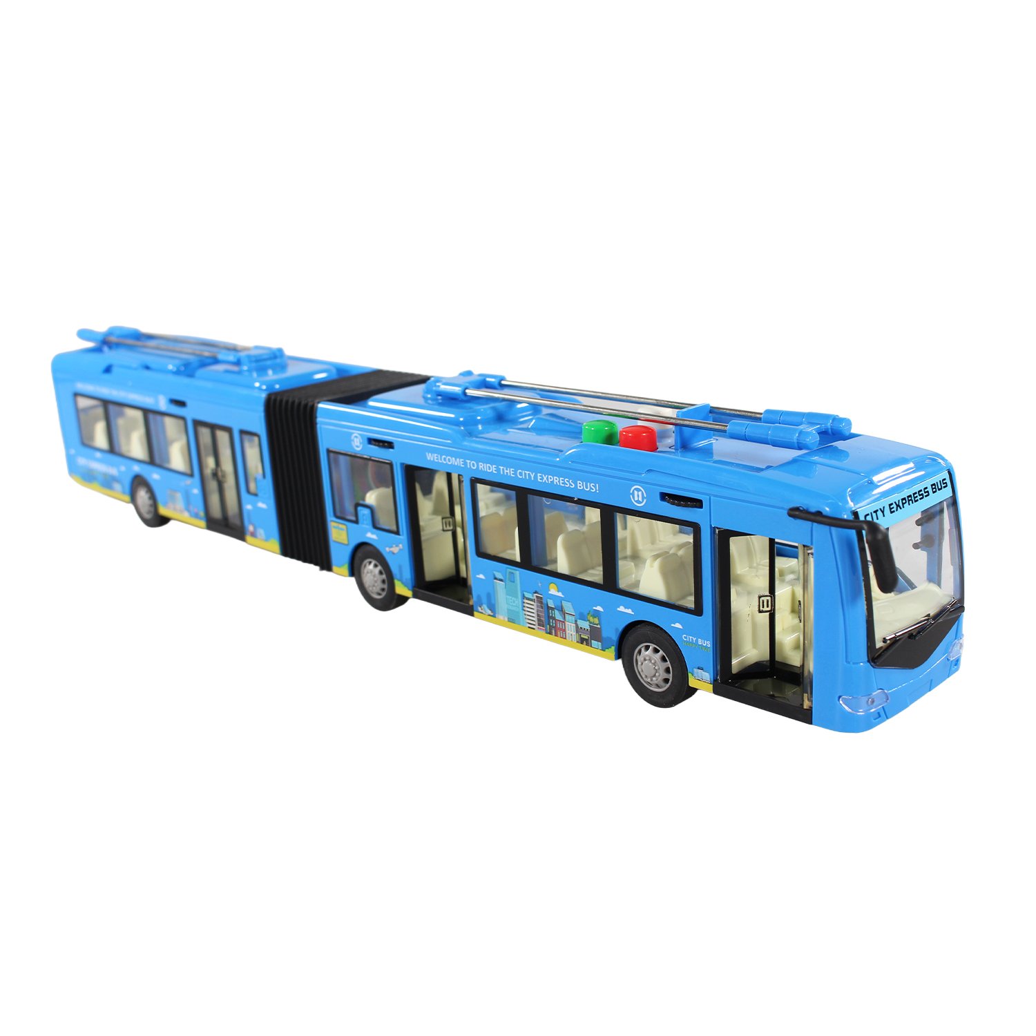 vehiculo a friccion bus con luz y sonido escala 1:16 vehiculo a friccion bus con luz y sonido escala 1:16