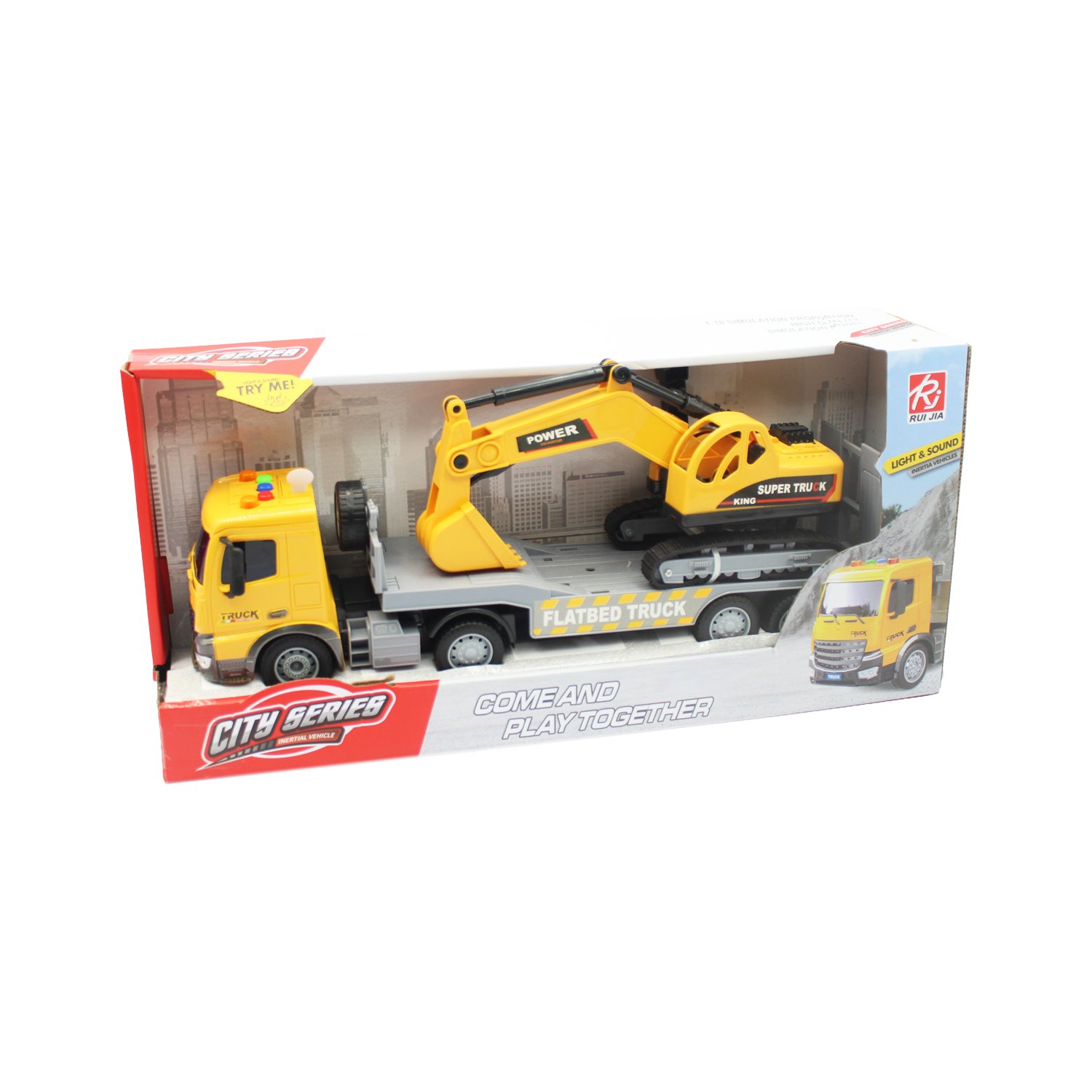 vehiculo a friccion de construccion con luz y sonido escala 1:18 vehiculo a friccion de construccion con luz y sonido escala 1:18