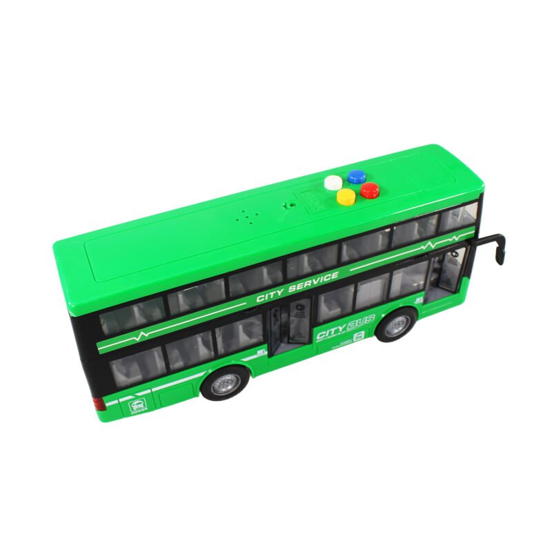 vehiculo a friccion bus 2 pisos con luz y sonido escala 1:16 green — vista 4