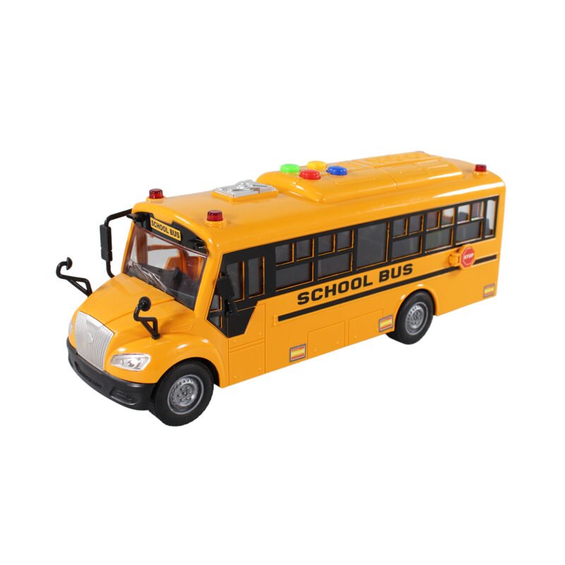 vehiculo a friccion bus escolar con luz y sonido — vista 2
