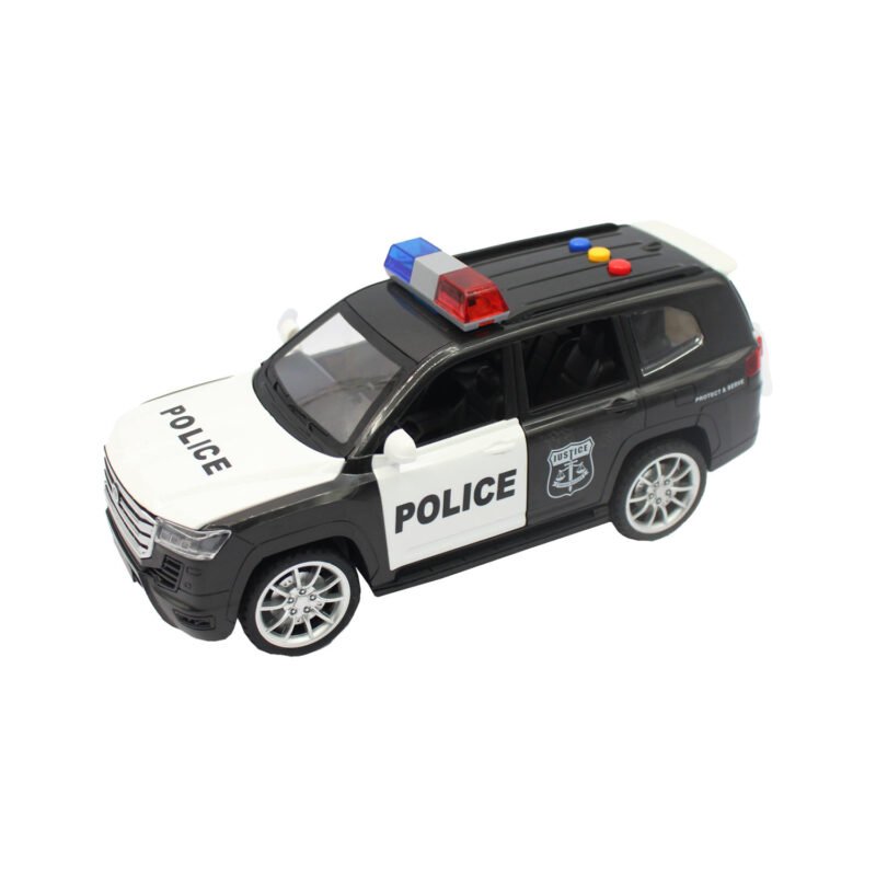 vehiculo a friccion policia con luz y sonido