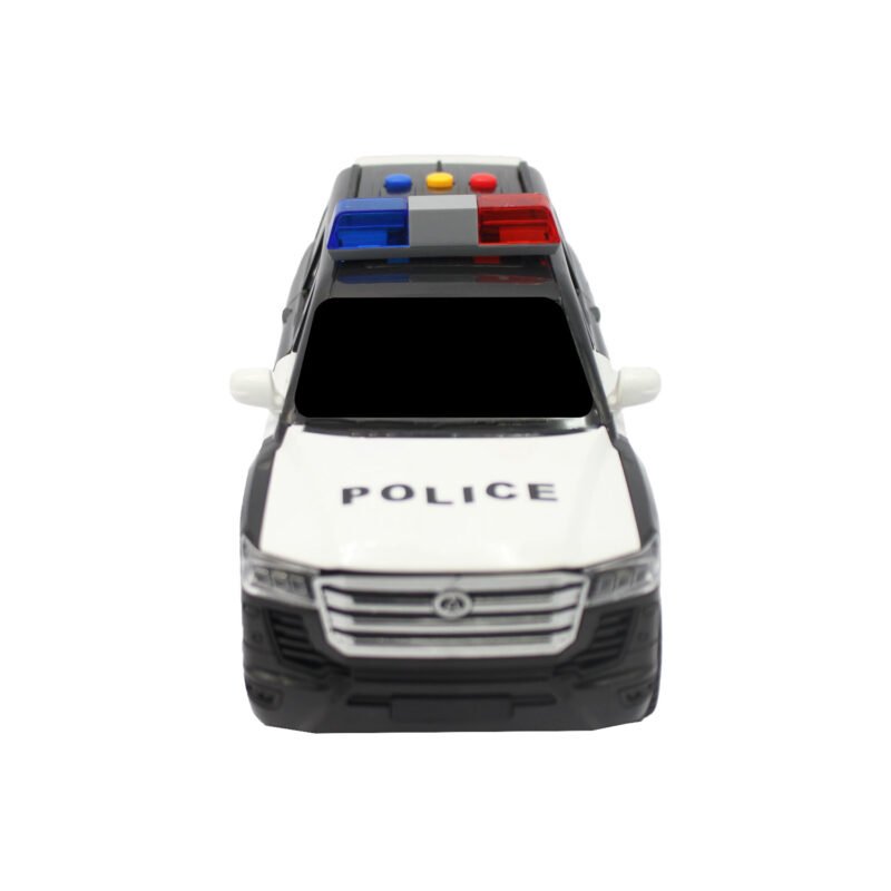 vehiculo a friccion policia con luz y sonido — vista 3