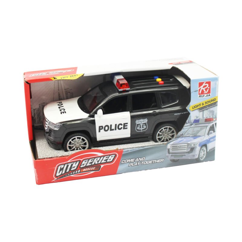 vehiculo a friccion policia con luz y sonido — vista 4