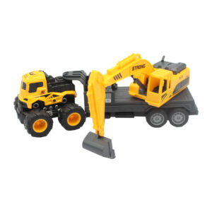 vehiculo a friccion camion de remolque con excavadora