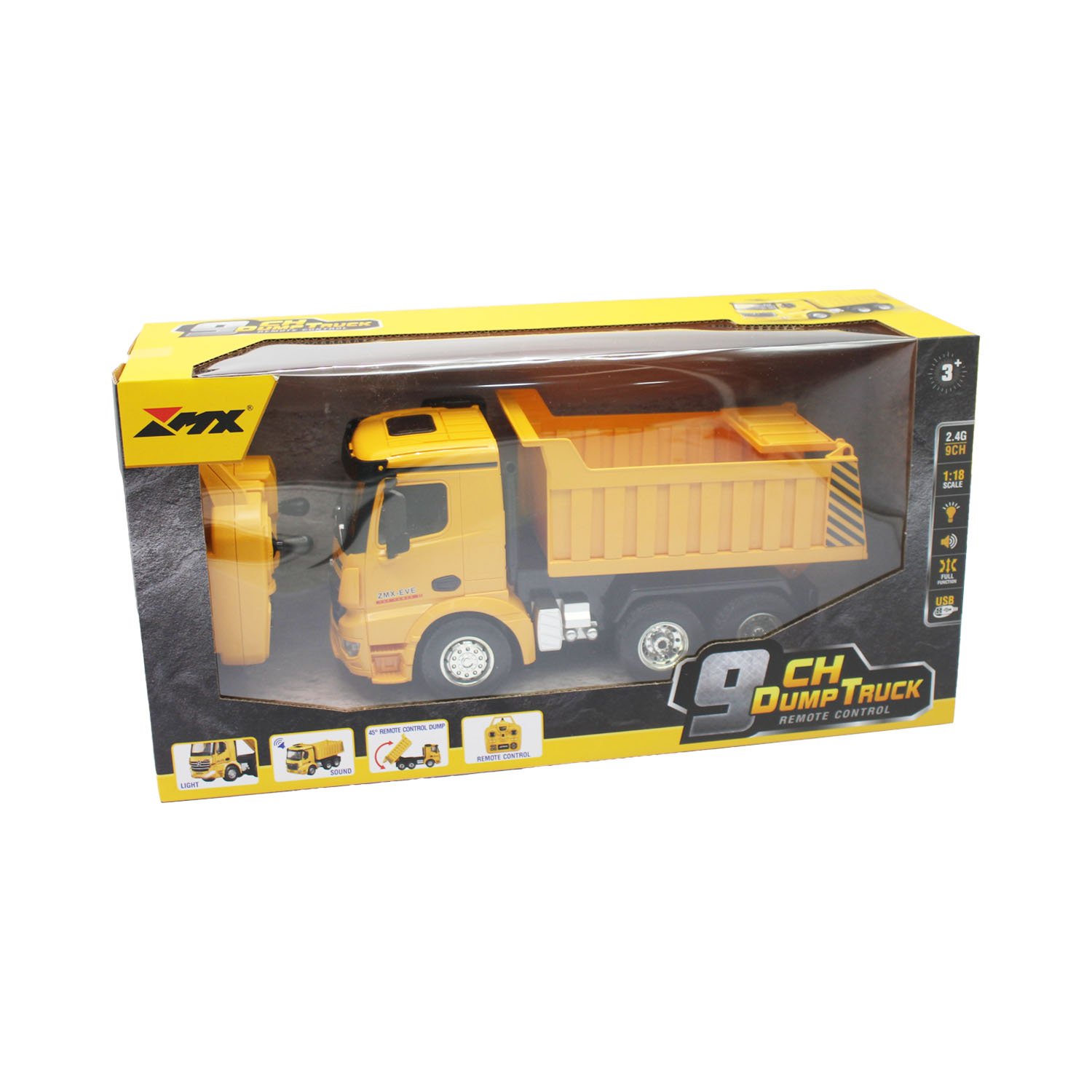 vehiculo a control remoto camion de carga con luz y sonido de 9 canales 2.4g escala 1:18 vehiculo a control remoto camion de carga con luz y sonido de 9 canales 2.4g escala 1:18