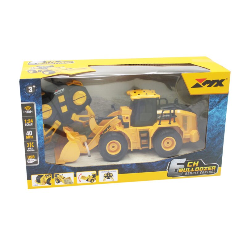 vehiculo a control remoto excavadora con luz de 6 canales 40mhz escala 1:24 — vista 3