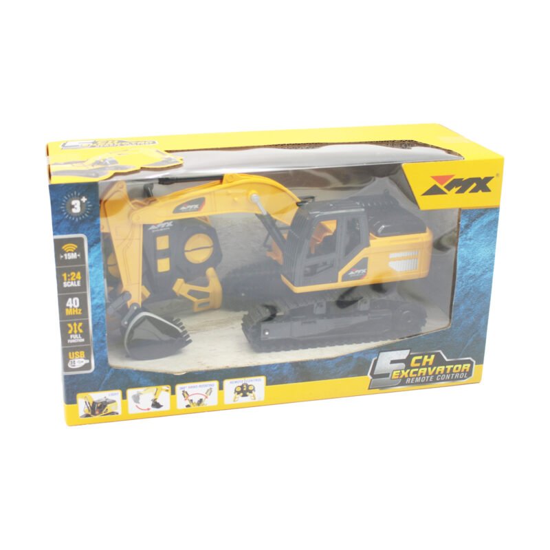 vehiculo a control remoto excavadora con luz de 5 canales 40mhz escala 1:24 — vista 2