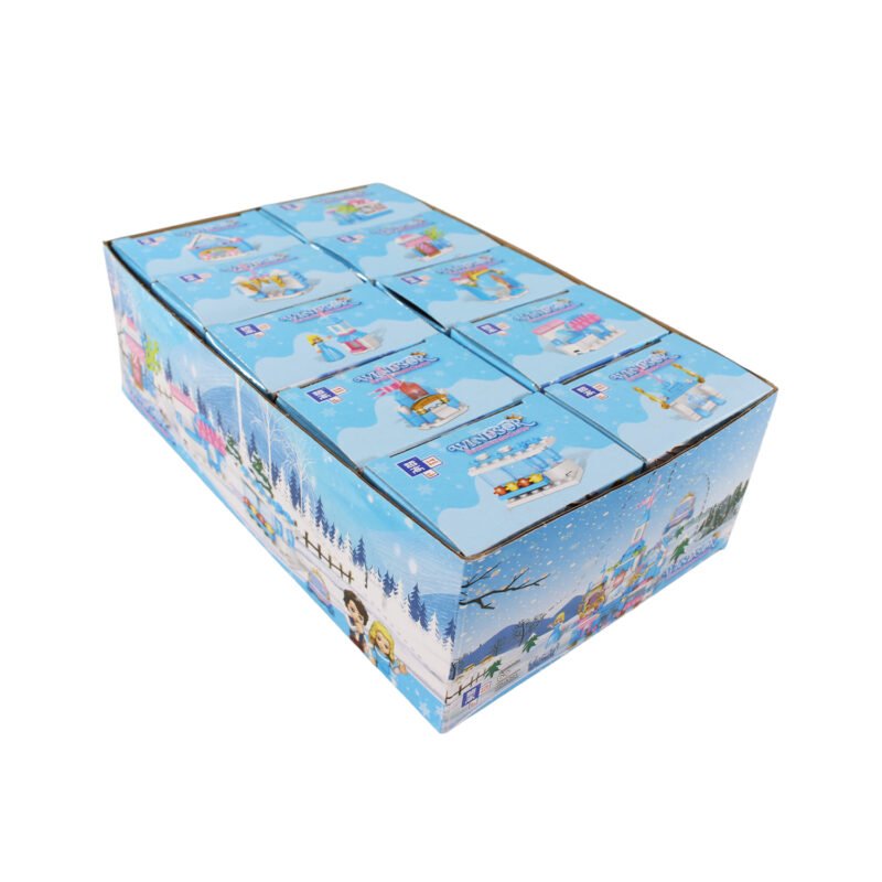 set de bloques armable castillo hielo magico armable de 10 cajas