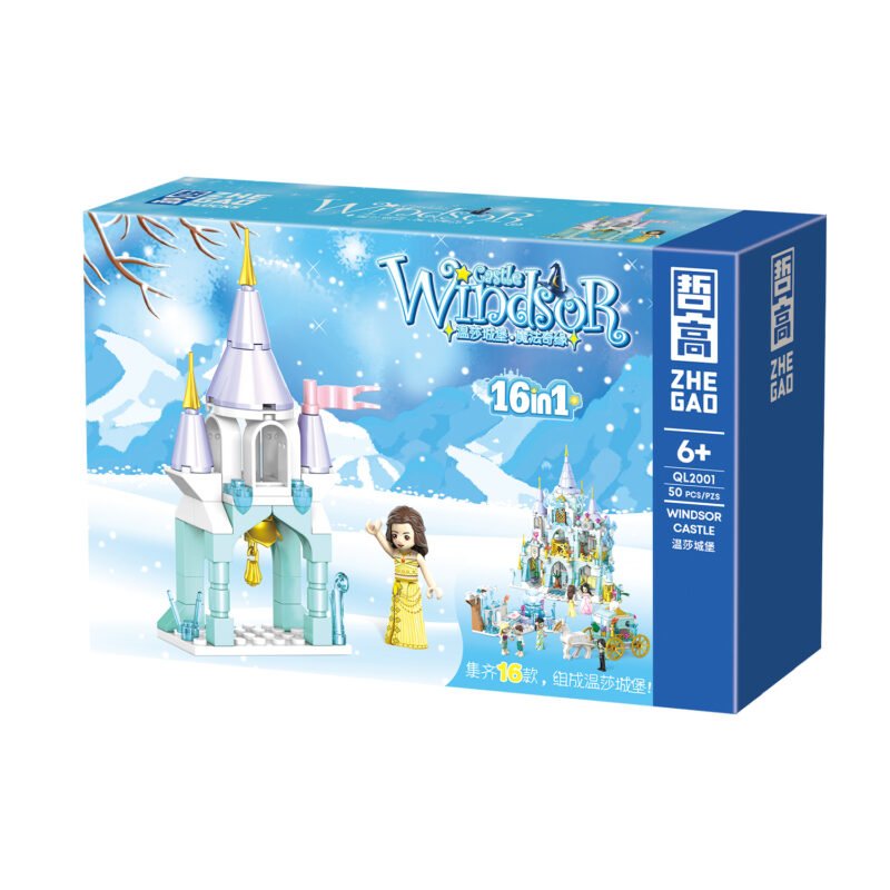 set de bloques armable castillo windsor armable de 16 cajas