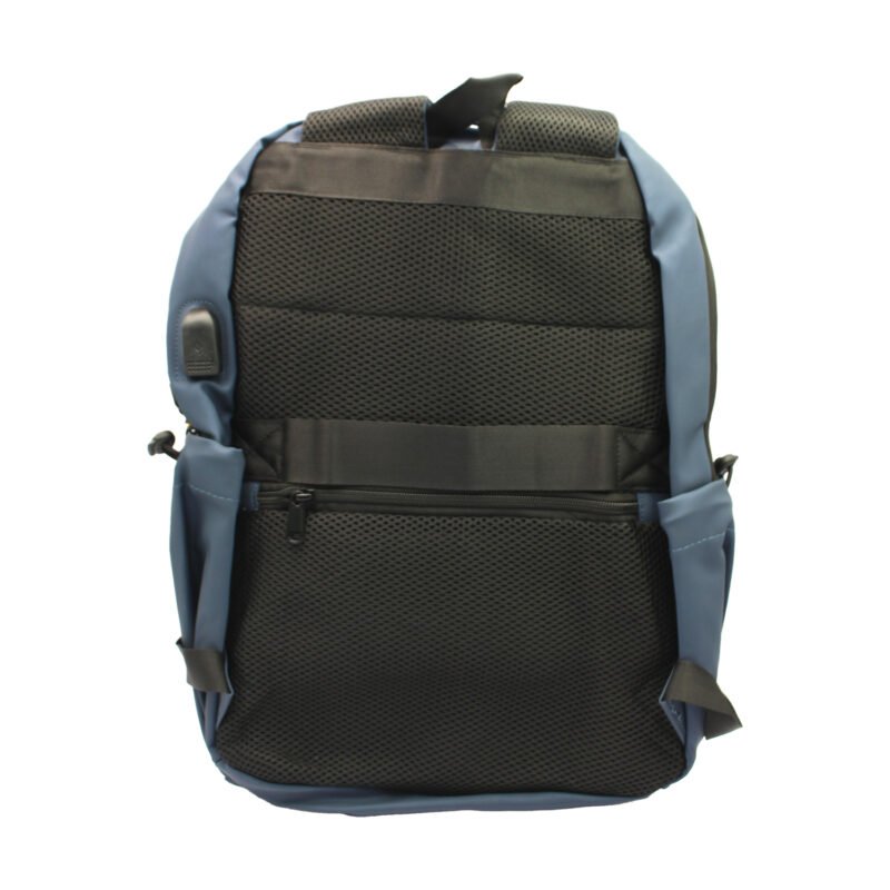 mochila cierre delantero impermeable blue — vista 2