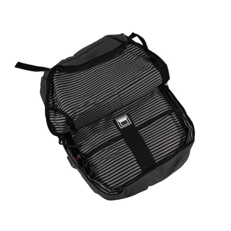 mochila cierre delantero impermeable gray — vista 3