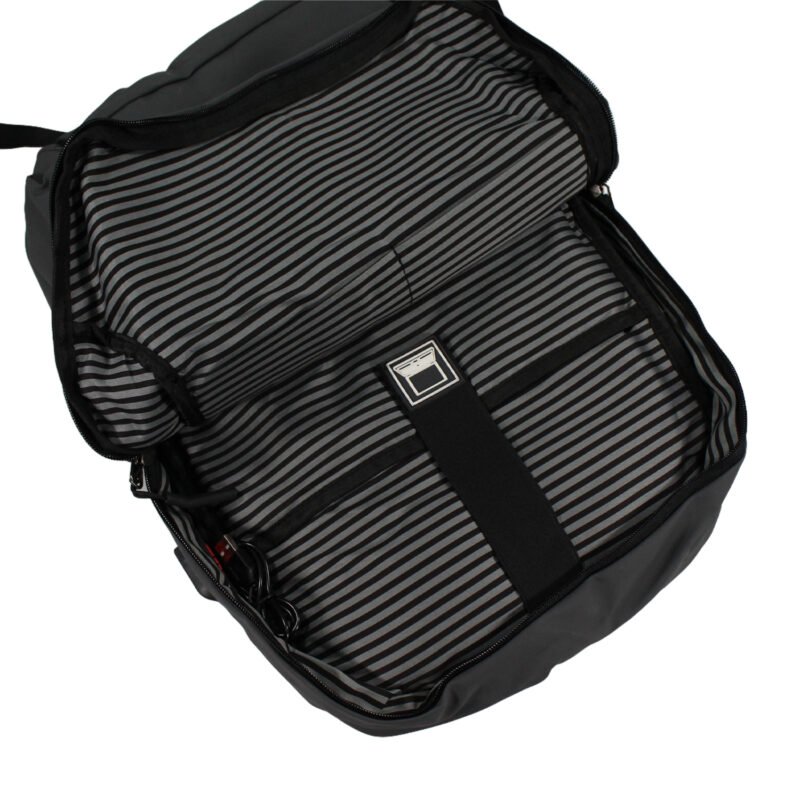 mochila cierre delantero impermeable gray — vista 4