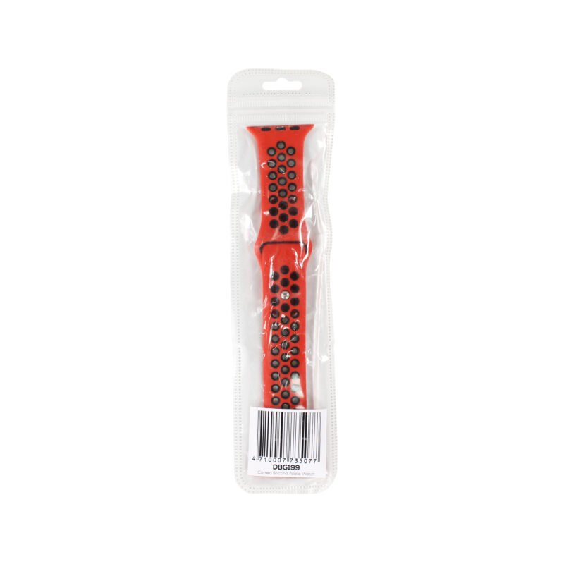 correa silicona applewatch red black — vista 2