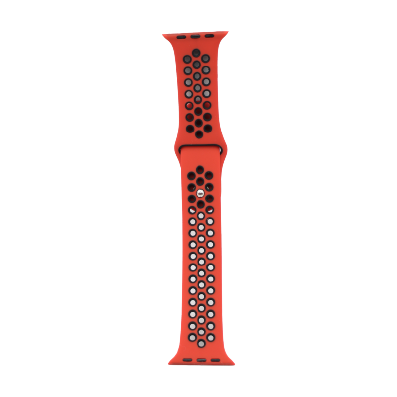 correa silicona applewatch red black — vista 5