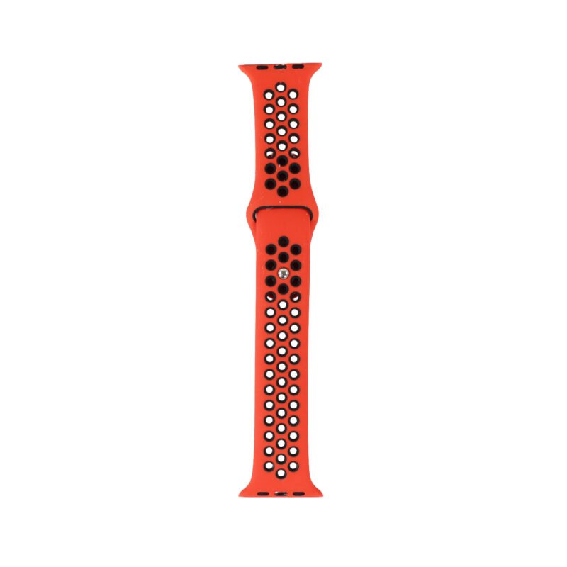 correa silicona applewatch red black — vista 3