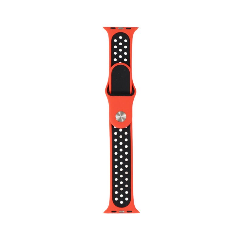 correa silicona applewatch red black — vista 4