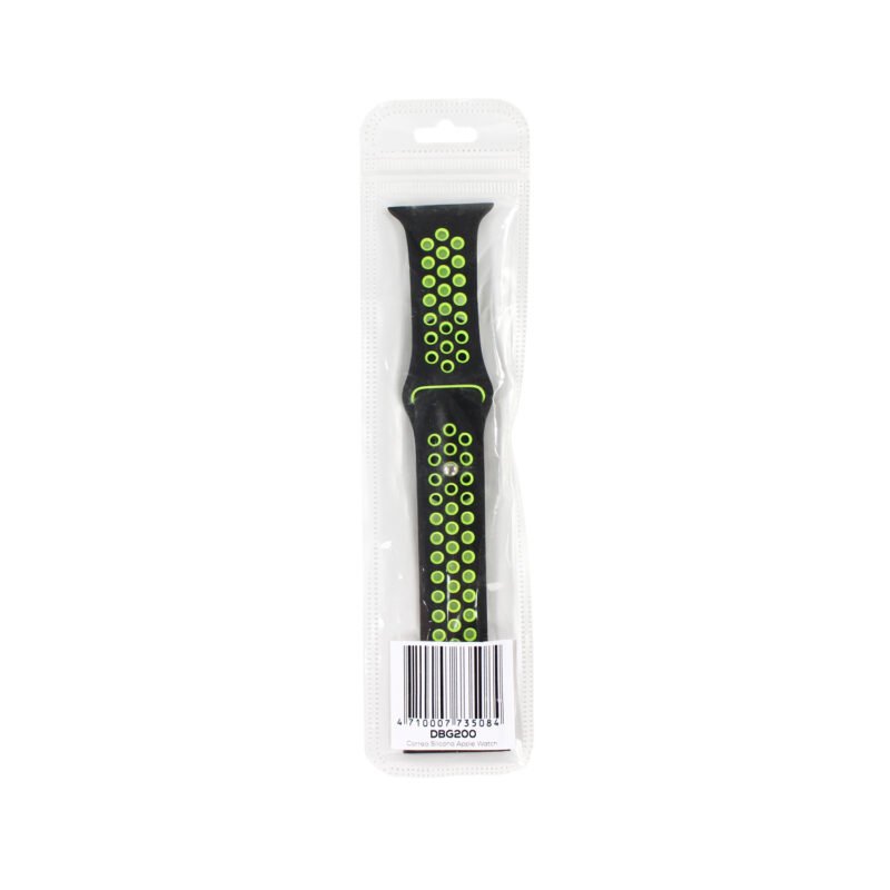 correa silicona applewatch black green