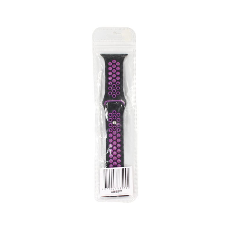 correa silicona applewatch black/purple