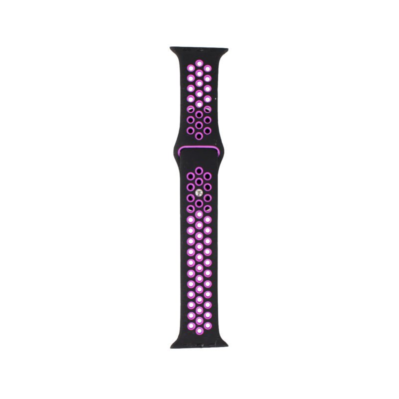 correa silicona applewatch black/purple — vista 2