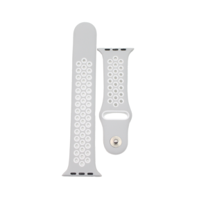 correa silicona applewatch silver white
