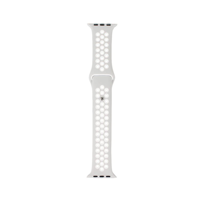 correa silicona applewatch silver white — vista 3