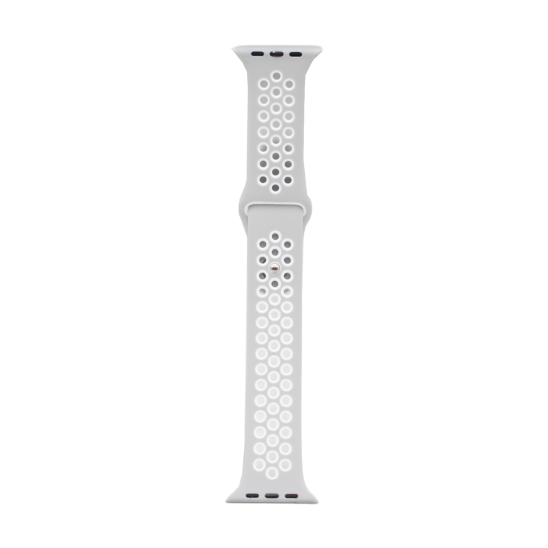 correa silicona applewatch silver white — vista 5
