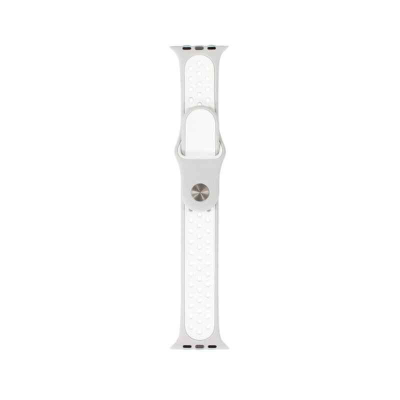 correa silicona applewatch silver white — vista 4