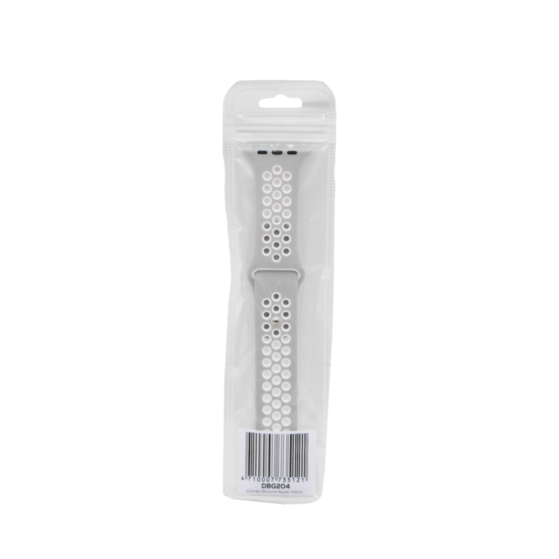 correa silicona applewatch silver white — vista 6