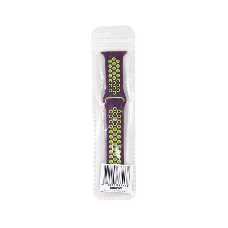 correa silicona applewatch purple green — vista 2